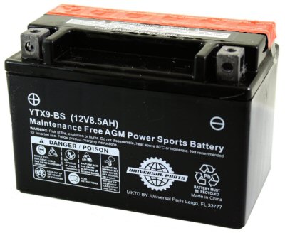 Universal Parts 12 Volt 8.5 Amp YTX9-BS Battery