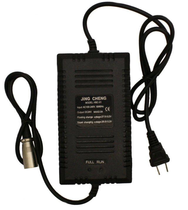 Universal Parts 24V 2 Amp Standard Battery Charger 3-Pin XLR Style